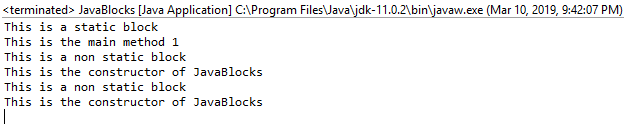 blocks in java